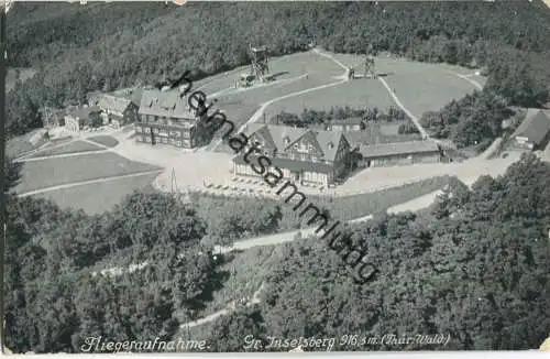 Grosser Inselsberg - Fliegeraufnahme - Preussischer Hof August Stöhr - Verlag Löffler & Co Greiz