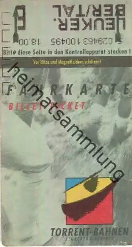 Schweiz - Torrent-Bahnen - Leukerbad - Fahrkarte