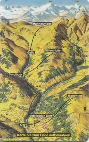 Schweiz - Adelboden - Oey Silleren retour - Fahrkarte 2001