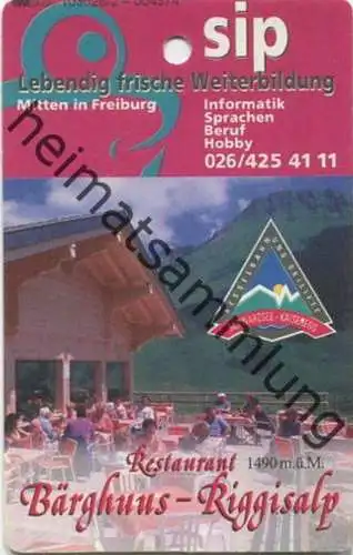 Schweiz - Schwarzsee - SB retour Riggisalp - Lehrling + AHV - Fahrkarte 2000