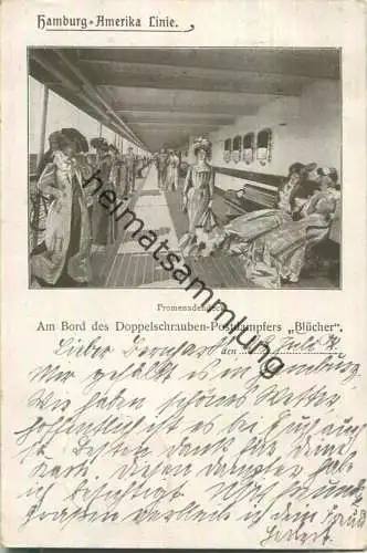 Doppelschrauben-Postdampfer Blücher - Personendeck - Hamburg-Amerika Linie