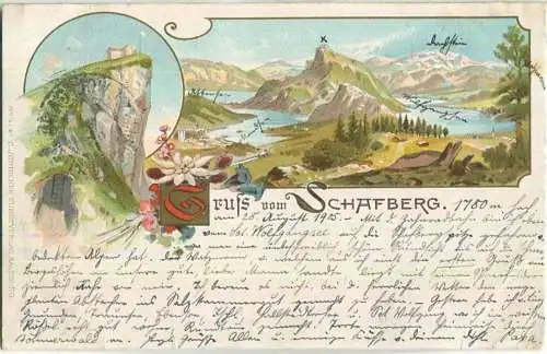 Schafberg - Künstlerkarte - Verlag C. Jurischek Salzburg