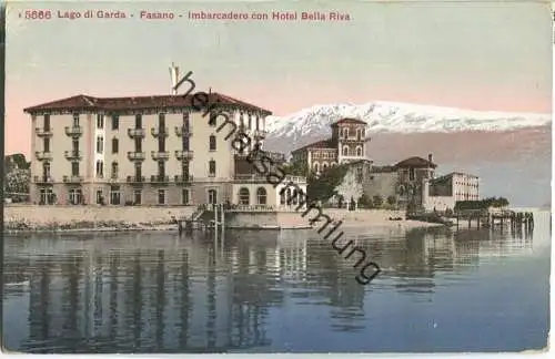 Lago di Garda - Fasano - Imbarcadero con Hotel Bella Riva - Verlag Edition Photoglob Co Zürich