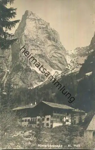 Hinterbärenbad - Kl. Halt - Hütte