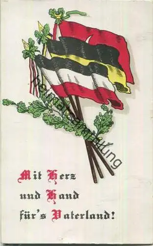 Mit Herz und Hand fürs Vaterland - Gedenk-Postkarte 1914-1915