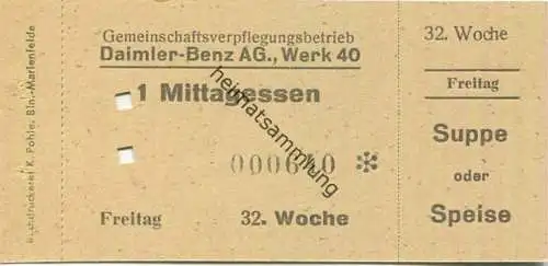 Deutschland - Berlin - Daimler-Benz AG Werk 40 - 1 Mittagessen 32. Woche 1944