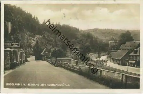Rübeland - Eingang zur Hermannshöhle - Verlag R. Lederbogen Halberstadt