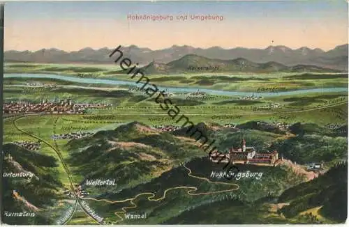 Hohkönigsburg - Vogelschau - Verlag Emil Hartmann Strassburg
