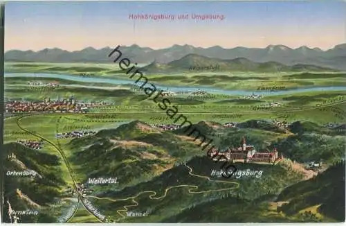 Hohkönigsburg - Vogelschau - Verlag Emil Hartmann Strassburg