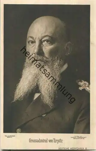 Grossadmiral von Tirpitz - Deutsche Heerführer Nr. 8 - Verlag Gustav Liersch Berlin