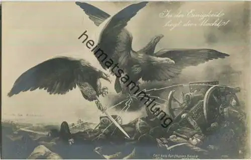 In der Einigkeit liegt die Macht - Adler - signiert Charles Scolik Wien 1914