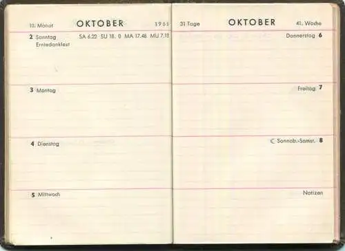 Taschenkalender 1955 - Berliner Comerzbank - Ledereinband Goldschnitt