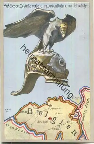 Auf diesem Gelände werde ich mal ordentlich meinen Helm absetzen - Belgien - Verlag Emil Richter Dresden