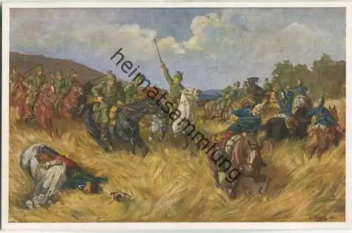 Völkerkrieg 1914 - Reiterattacke - Nr. 63