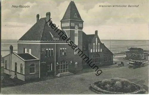 Neuruppin - Kremmen-Wittstocker Bahnhof - Verlag M. Glückstadt & Münden Hamburg