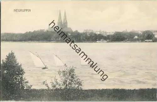 Neuruppin - Segelboote auf dem Ruppiner See - Verlag Joh. Lindenberg Rathenow