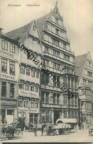 Hannover - Leibnizhaus - Pferdegespann - Verlag Norddeutsche Papier-Industrie Hannover