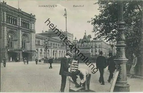 Hannover - Bahnhof - Schuhputzer - Verlag Georg Kugelmann Hannover 1908