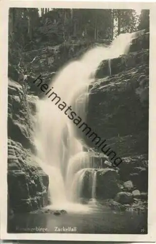 Zackelfall - Riesengebirge - Verlag  Alfred Adolph Neue Schlesische Baude - Foto-AK ca. 1930