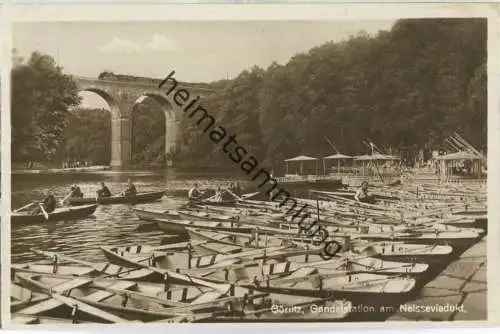 Görlitz - Gondelstation am Neisseviadukt - Eisenbahn - Verlag Neue Postkartenquelle Görlitz - Foto-AK ca. 1930