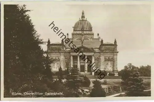 Görlitz - Oberlausitzer Gedenkhalle - Verlag Neue Postkartenquelle Görlitz - Foto-AK ca. 1930