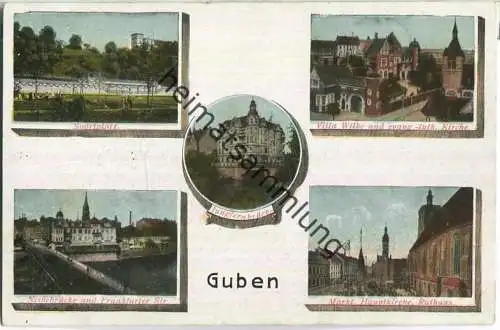 Guben - Villa Wilke - Sportplatz - Neissebrücke - Hauptkirche - Verlag S & S Nr. 1655