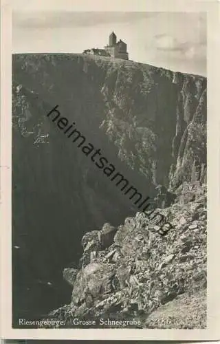 Riesengebirge - Grosse Schneegrube - Verlag Bruno Scholz Görlitz - Foto-AK ca. 1930