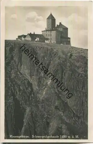 Riesengebirge - Schneegrubenbaude - Verlag Bruno Scholz Görlitz - Foto-AK ca. 1930
