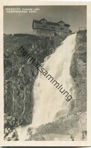 Krkonose Vodopad Labe - Riesengebirge - Elbfall - Baude - Verlag Fotofon Praha - Foto-AK ca. 1930