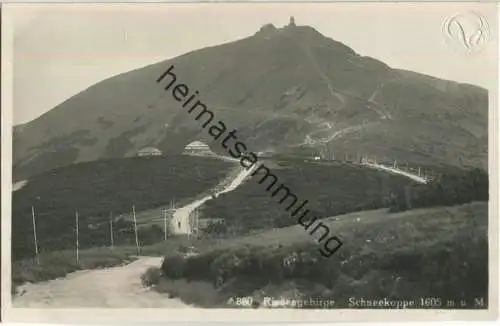Riesengebirge - Schneekoppe - Verlag Heinrich Pohl Schneekoppenwirt - Foto-AK ca. 1930