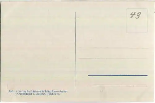 Riesengebirge - Kirche Wang - Brückenberg - Verlag Paul Wenzel & Sohn Krummhübel - Foto-AK ca. 1930