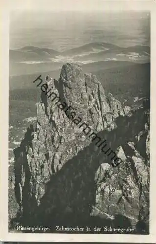 Riesengebirge - Schneegrube - Zahnstocher - Verlag Scholz & Thiel Görlitz - Foto-AK ca. 1930