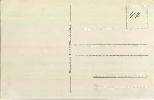 Johannisbad - Kurhotel Johannishof - Riesengebirge - Verlag Zinecker Johannisbad - Foto-AK 30er Jahre