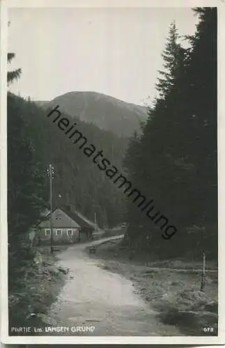 Dlouhy dul - Langer Grund - Verlag W. Pfohl Spindlermühle - Foto-AK 30er Jahre