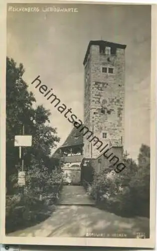 Reichenberg - Liberec - Liebiegwarte - Verlag Bergwirt & Becker - Foto-AK ca. 1930