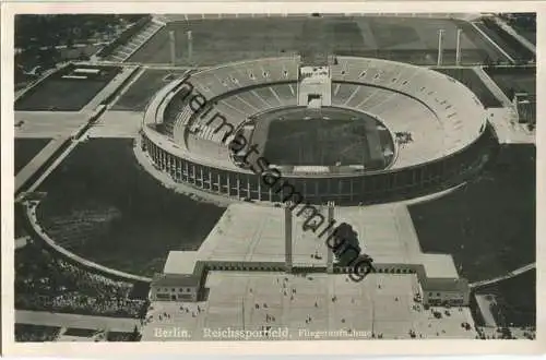 Berlin - Reichssportfeld - Foto-Ansichtskarte - Fliegeraufnahme der Hansa Luftbild GmbH - Olympia 1936