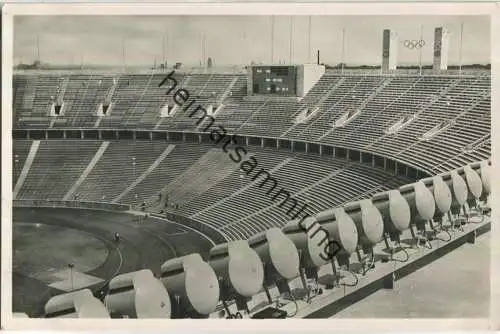 Berlin - Reichssportfeld - Olympia-Stadion - Signalturm - Foto-Ansichtskarte - Amtliche Olympia-Postkarte Nr. 11