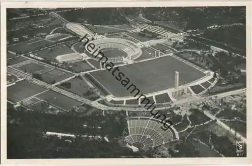 Berlin - Reichssportfeld - Gesamtansicht - Olympia-Stadion mit Dietrich-Eckardt-Bühne - Foto-Ansichtskarte