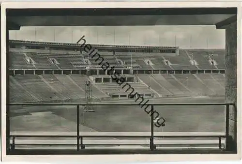 Berlin - Reichssportfeld - Olympia-Stadion - Führerloge - Foto-Ansichtskarte - Amtliche Olympia-Postkarte Nr. 12