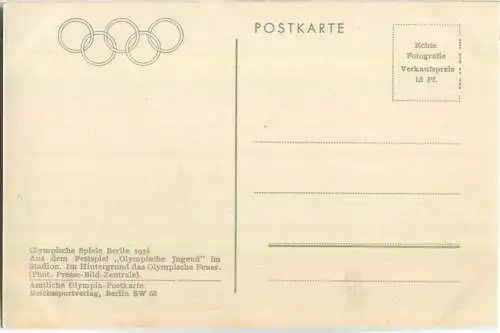 Berlin - Olympische Spiele - Festspiel Olympische Jugend - Foto-Ansichtskarte - Amtliche Olympia-Postkarte