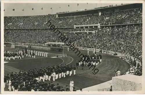 Berlin - Reichssportfeld - Eröffnung des Olympia-Stadions am 1.08.1936 - Foto-Ansichtskarte - Amtliche Olympia-Postkarte