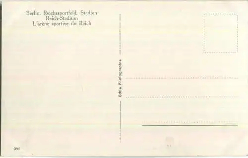Berlin - Reichssportfeld - Stadion - Foto-Ansichtskarte 30er Jahre