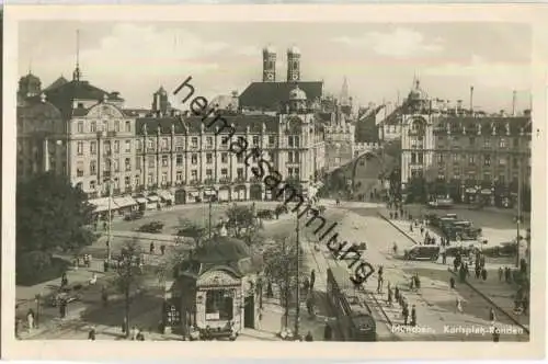 München - Karlsplatz-Rondell - Strassenbahn - Foto-AK 30er Jahre - Verlag A. Lengauer München