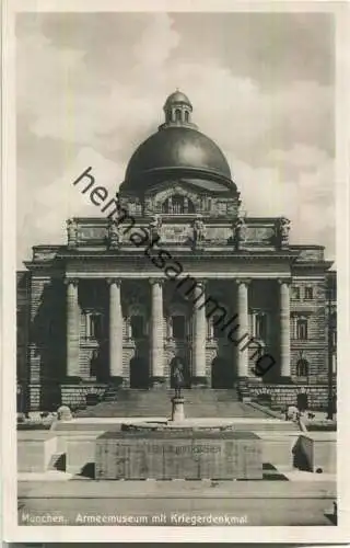 München - Armeemuseum - Kriegerdenkmal - Foto-AK 30er Jahre - Verlag Emil Köhn München