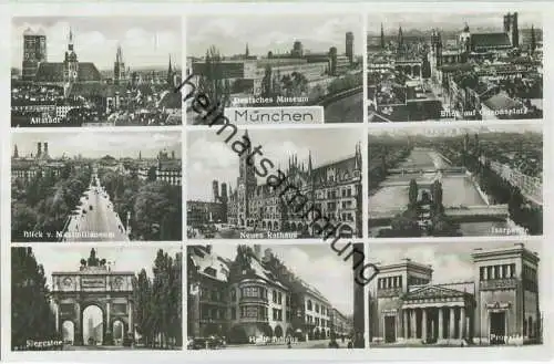 München - Altstadt - Mehrbild - Foto-Ansichtskarte 30er Jahre - Verlag Ottmar Zieher München