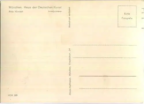 HDK350 - Anadyomene - Fritz Klimsch - Verlag Photo-Hoffmann München
