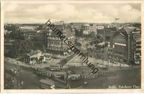 Berlin - Potsdamer Platz - Bus - Strassenbahn - Pschorr-Haus - Foto-Ansichtskarte - Verlag I. W. B. Nr. 123