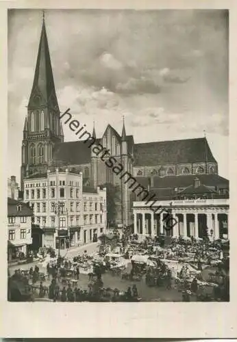 Schwerin - Dom - Marktplatz - Foto-Ansichtskarte Grossformat 30er Jahre - Verlag Deutscher Kunstverlag Berlin