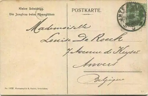 Kleine Scheidegg - Verlag R. Gabler Interlaken gel. 1908