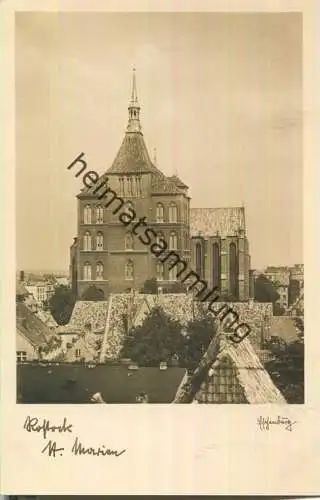 Rostock - St. Marien - Foto-Ansichtskarte 30er Jahre - Verlag Karl Eschenburg Warnemünde